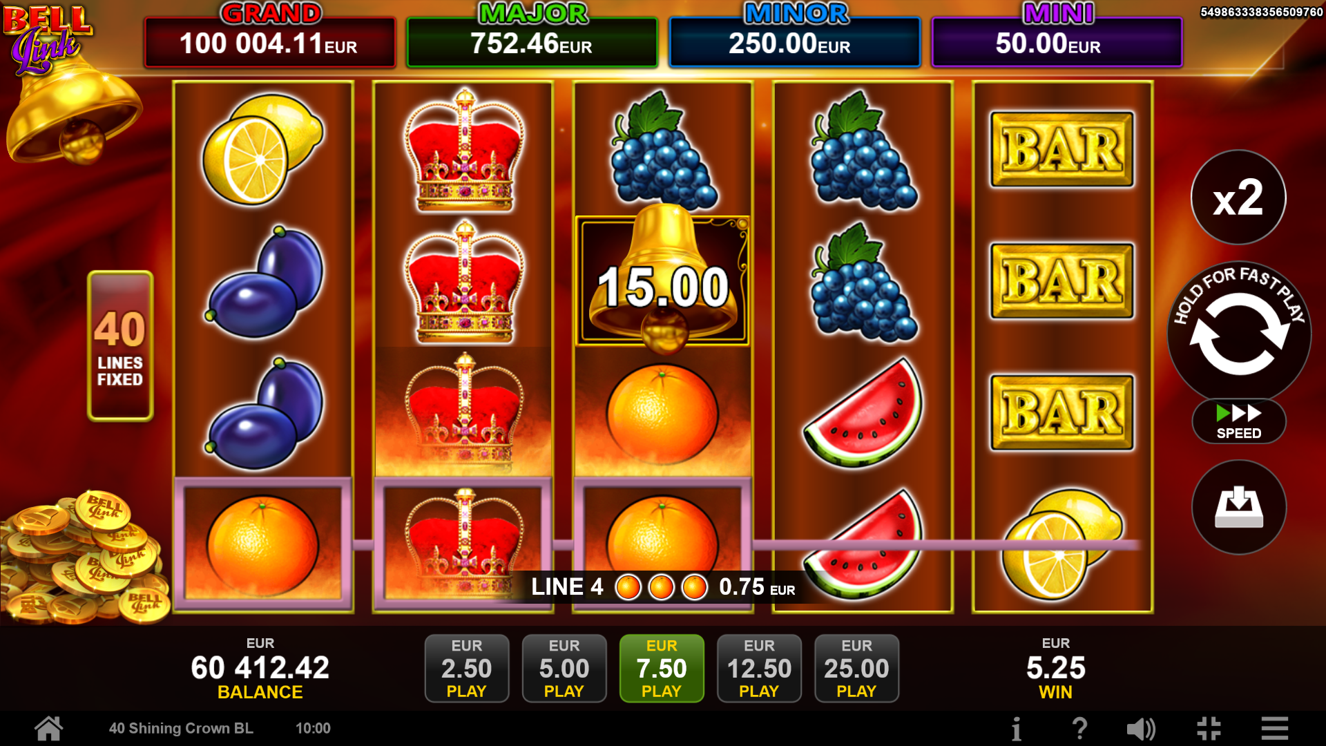 40 Shining Crown Bell Link